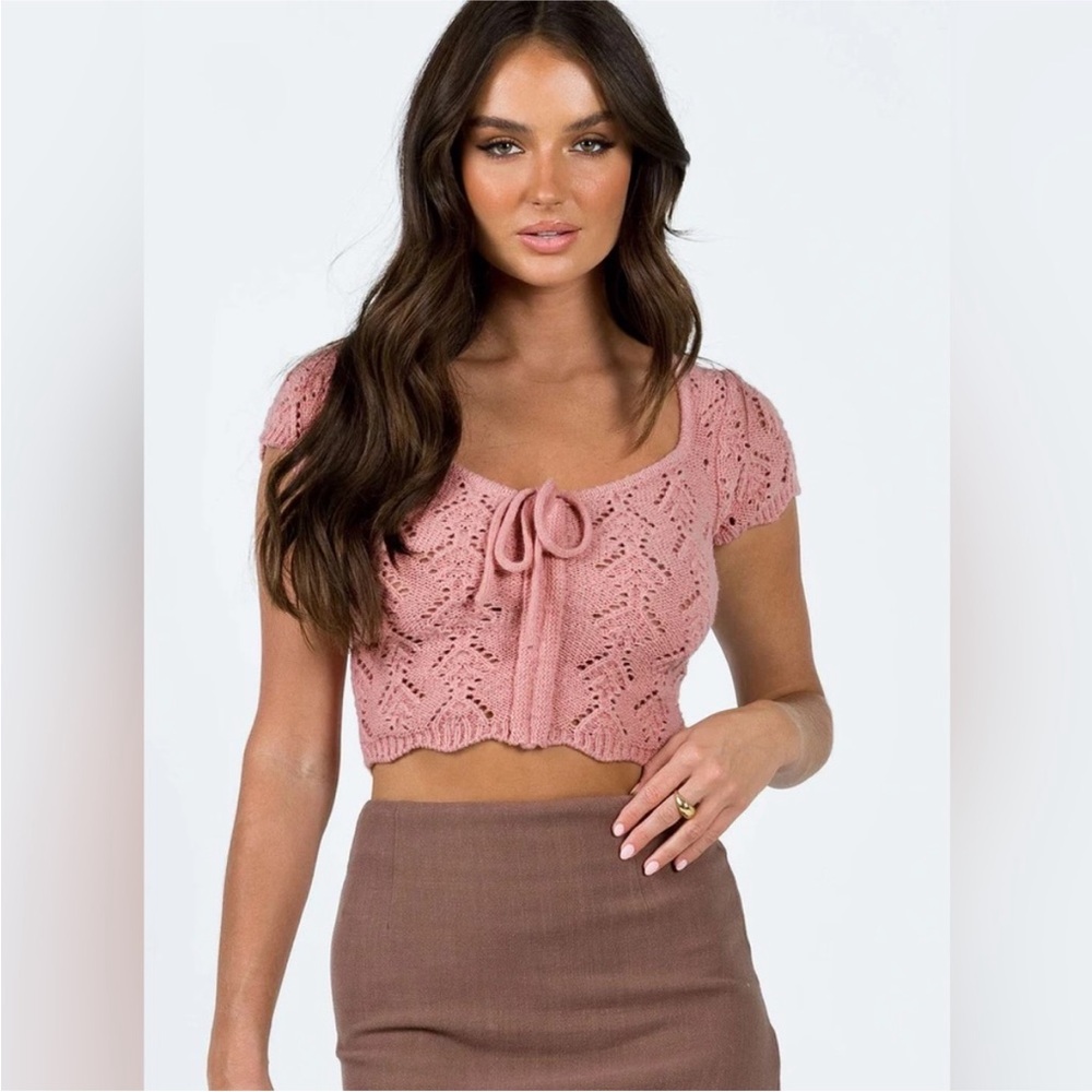 2/$15 Princess Polly xx Pink Knitted Top